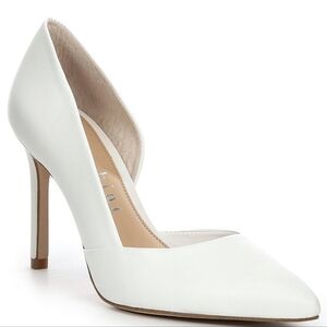 Gianni Bini Venicia White Leather D’Orsay Pumps 6.5M